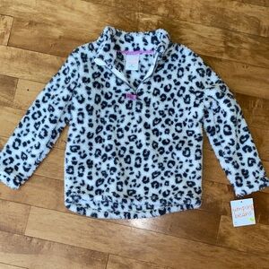 Jumping Beans Black and White Animal Print Fleece Pullover